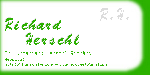 richard herschl business card